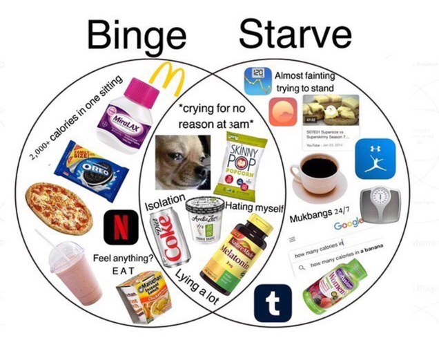 Illustration for article titled The Evolution of Online Eating Disorder Communities From Tumblr to Twitter Meme